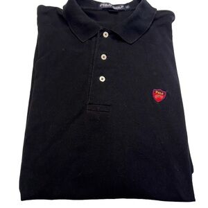 Vintage Polo Golf  Ralph Lauren Shirt Mens XL Black Shield Logo Polo